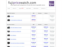 Tablet Screenshot of fujipricewatch.com